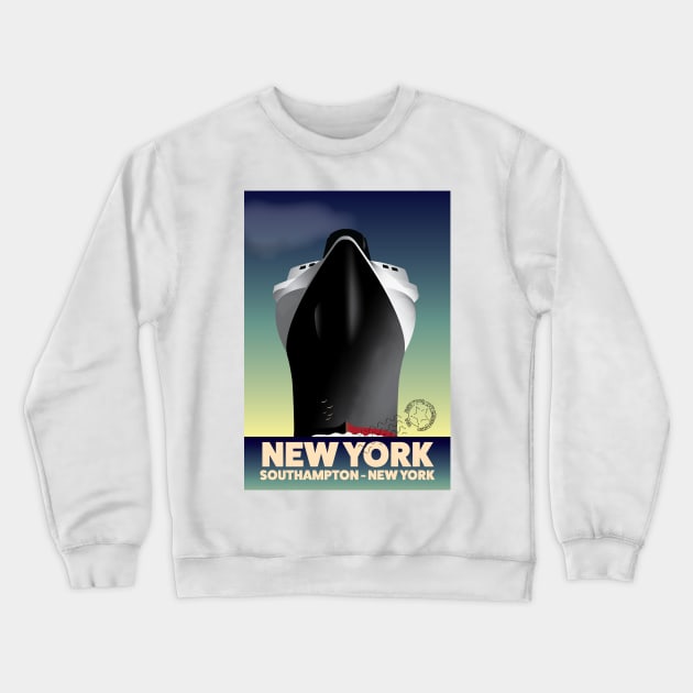 New York Cruise liner Crewneck Sweatshirt by nickemporium1
